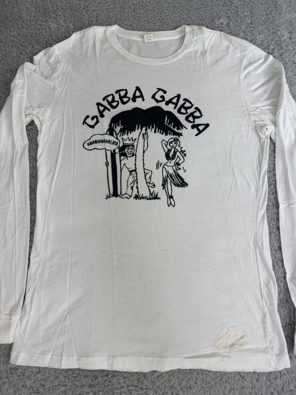 Gabba Gabba Long Sleeve White Tee Shirt Mens M Graphic Unisex Retro Design - Picture 7 of 9